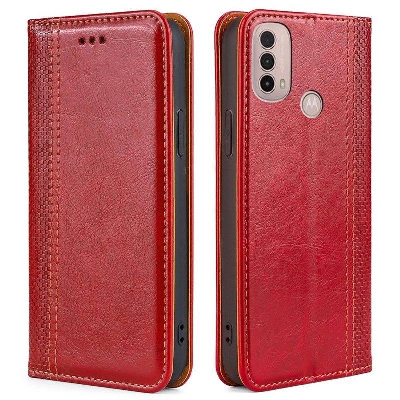 Folio-hoesje voor Motorola Moto E20 / E30 / E40 Flip Folio-naden