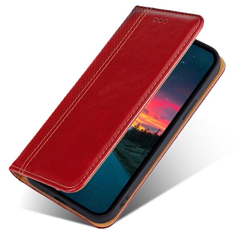 Folio-hoesje voor Motorola Moto E20 / E30 / E40 Flip Folio-naden