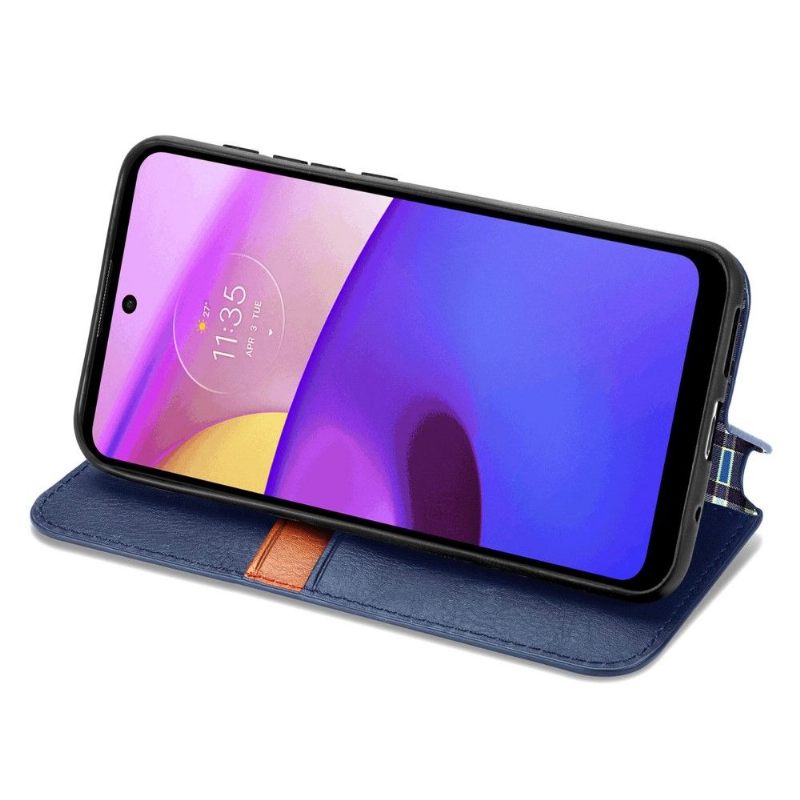 Folio-hoesje voor Motorola Moto E20 / E30 / E40 Kub Design-kaarthouder