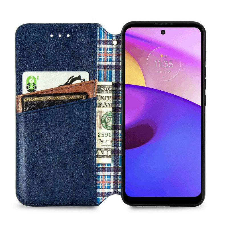 Folio-hoesje voor Motorola Moto E20 / E30 / E40 Kub Design-kaarthouder