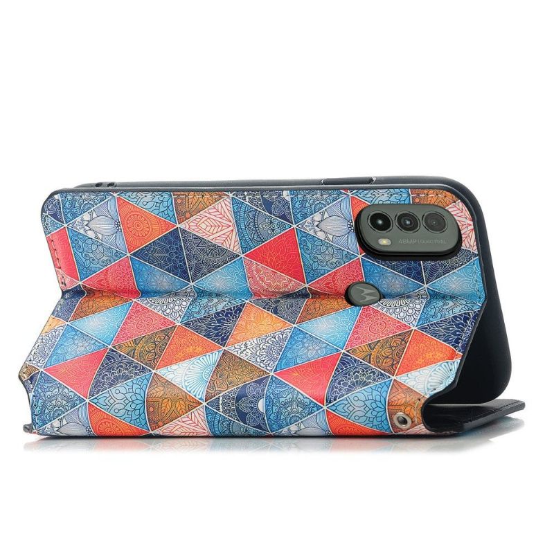 Folio-hoesje voor Motorola Moto E20 / E30 / E40 Mandala Caleidoscoop