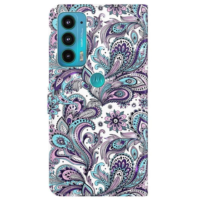 Folio-hoesje voor Motorola Moto E20 / E30 / E40 Paisley Bloem