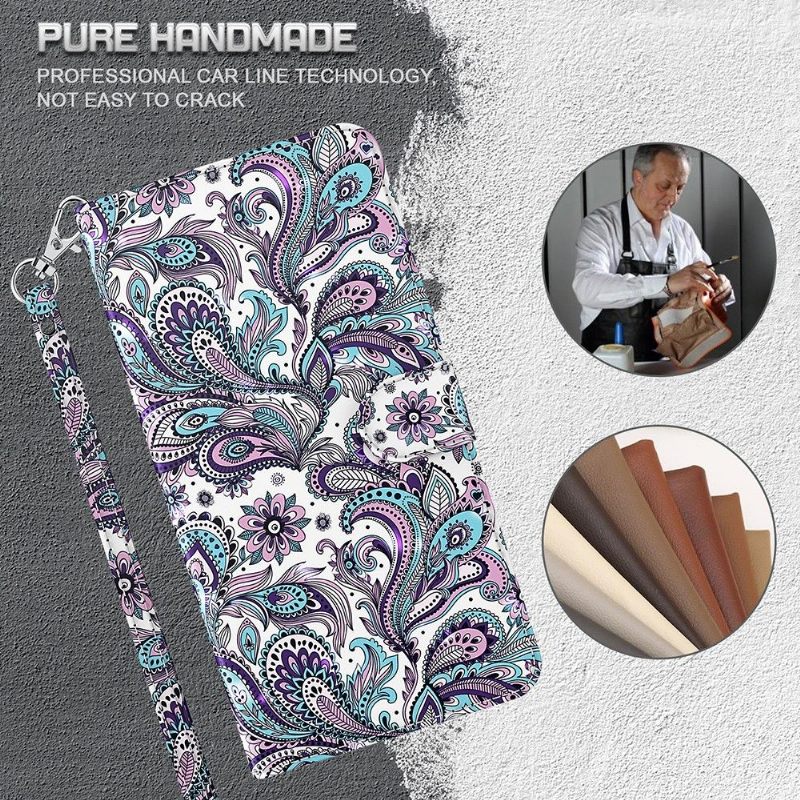 Folio-hoesje voor Motorola Moto E20 / E30 / E40 Paisley Bloem