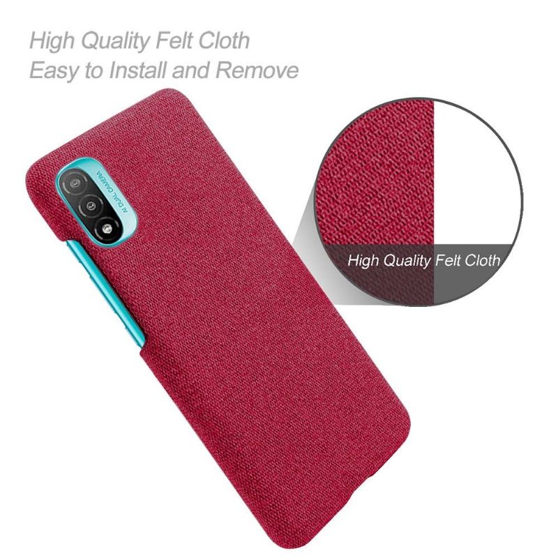 Hoesje voor Motorola Moto E20 / E30 / E40 Stoffen Bekleding