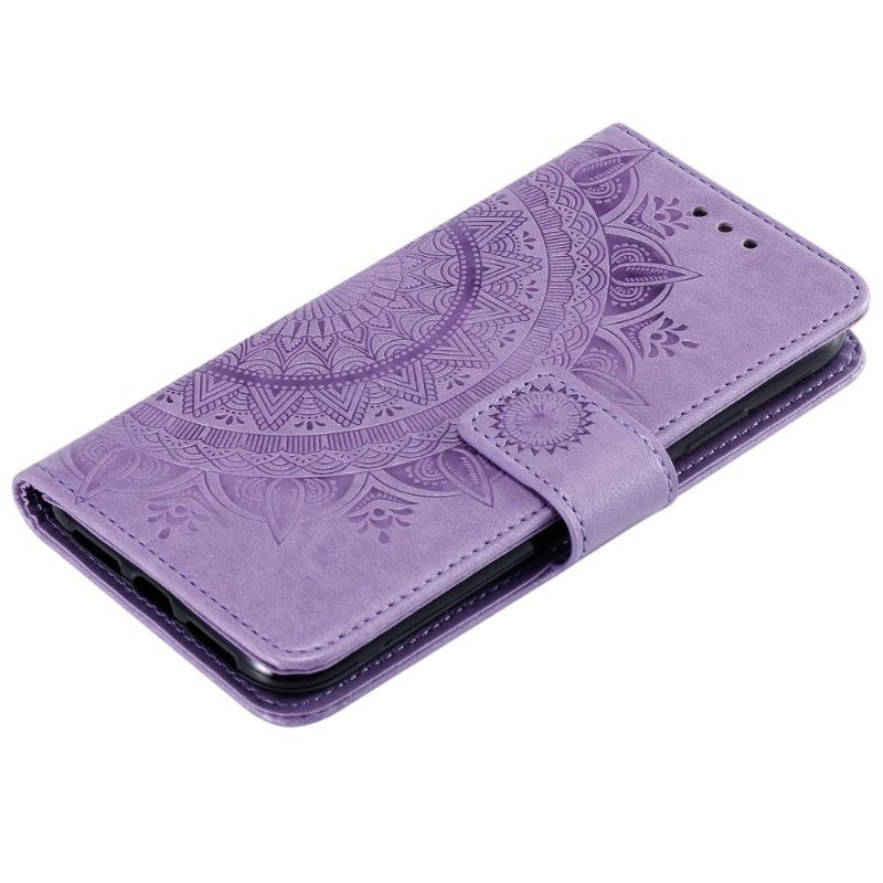 Leren Hoesje voor Motorola Moto E20 / E30 / E40 Zon Mandala