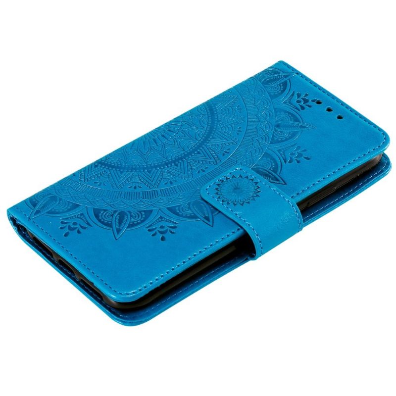 Leren Hoesje voor Motorola Moto E20 / E30 / E40 Zon Mandala