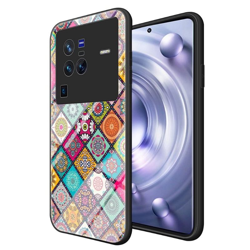 Hoesje voor Vivo X80 Pro Anti-fall Mandala-caleidoscoop Met Standaard