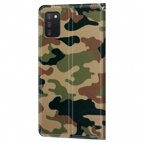 Folio-hoesje voor Samsung Galaxy A03s Camouflage