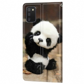 Folio-hoesje voor Samsung Galaxy A03s Kleine Panda