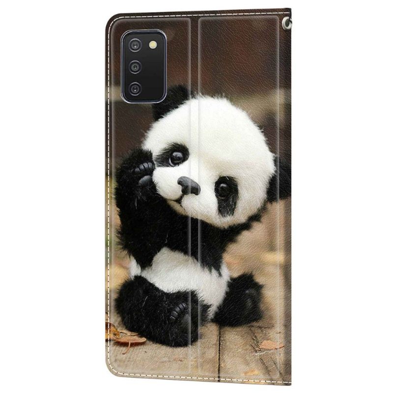 Folio-hoesje voor Samsung Galaxy A03s Kleine Panda