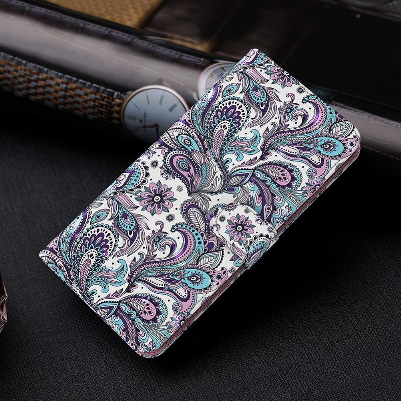 Folio-hoesje voor Samsung Galaxy A03s Paisley Bloem