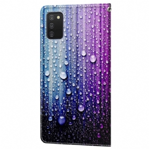 Folio-hoesje voor Samsung Galaxy A03s Waterdruppels