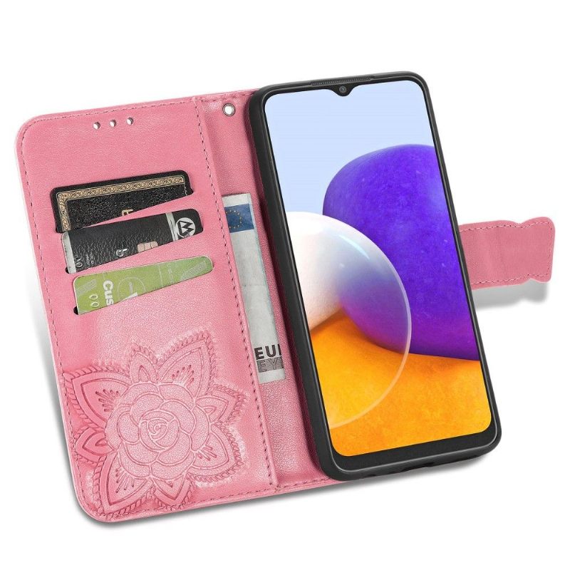 Flip Case voor Samsung Galaxy A22 4G Reliëfvlinder