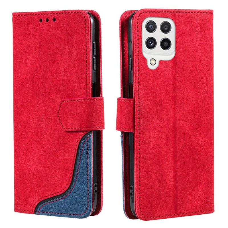 Flip Case voor Samsung Galaxy A22 4G Volledig Beschermend Retro Leereffect