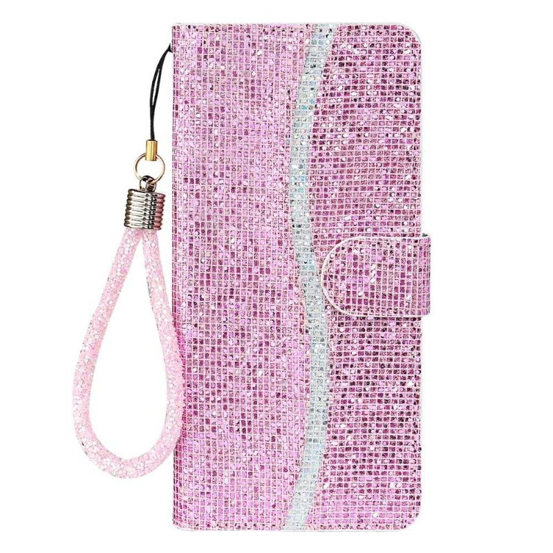 Folio-hoesje voor Samsung Galaxy A22 4G Glitterkaarthouder