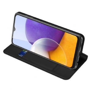 Folio-hoesje voor Samsung Galaxy A22 4G Zakelijk Satijneffect