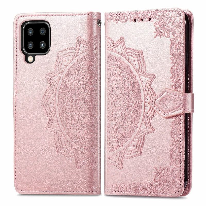 Leren Hoesje voor Samsung Galaxy A22 4G Bescherming Reliëf-mandala