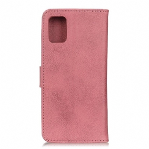 Flip Case voor Samsung Galaxy A31 Khazneh Leder Effect Kaarthouder - Roze