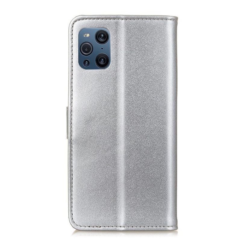 Folio-hoesje voor Oppo Find X3 Pro Basis Kunstleer