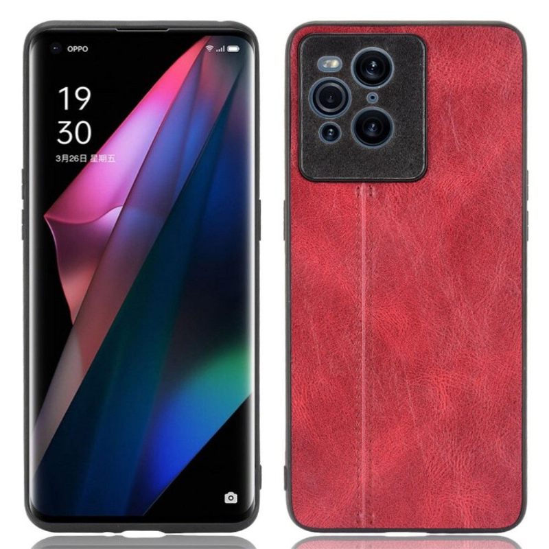 Hoesje voor Oppo Find X3 Pro Leereffect