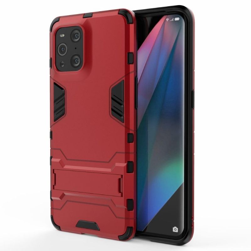 Telefoonhoesje voor Oppo Find X3 Pro Bescherming Cool Guard Met Geïntegreerde Stand