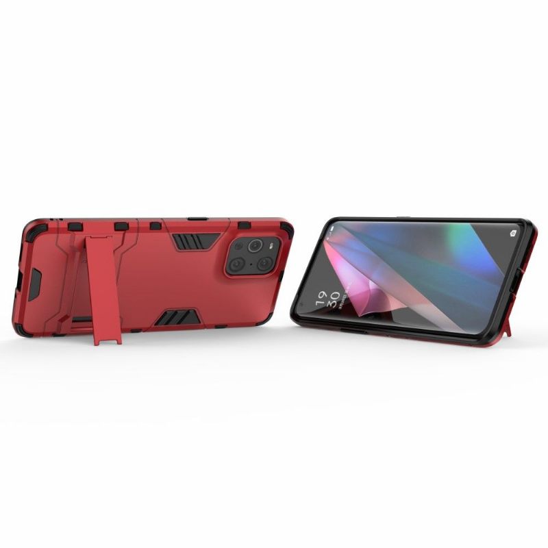 Telefoonhoesje voor Oppo Find X3 Pro Bescherming Cool Guard Met Geïntegreerde Stand