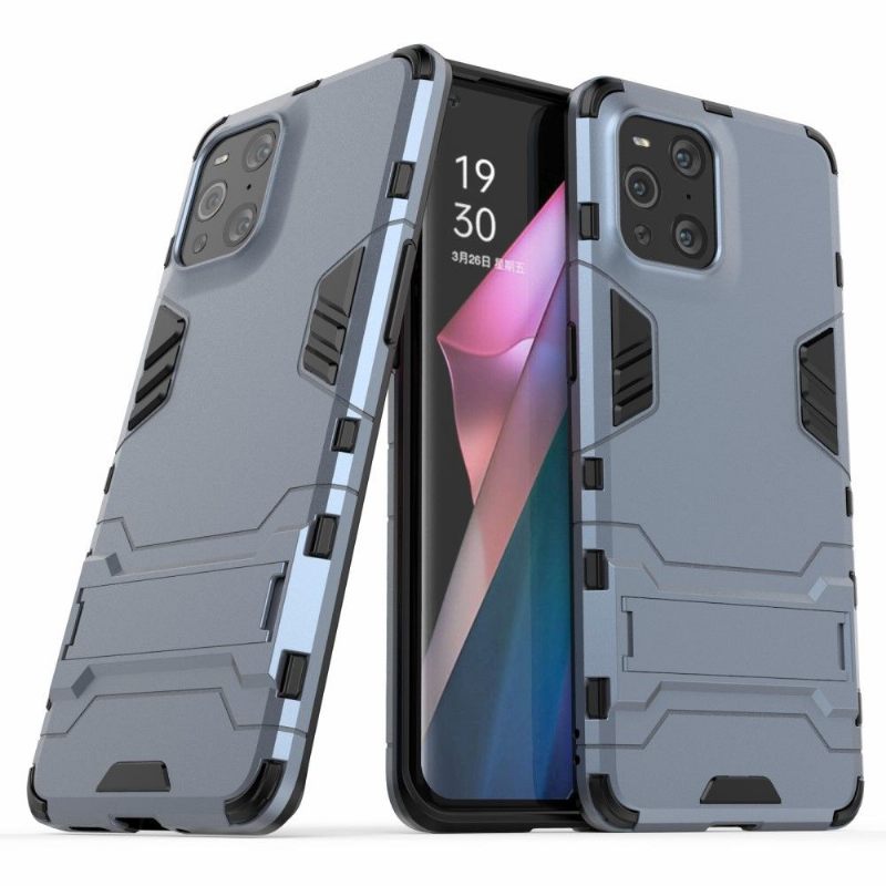 Telefoonhoesje voor Oppo Find X3 Pro Bescherming Cool Guard Met Geïntegreerde Stand