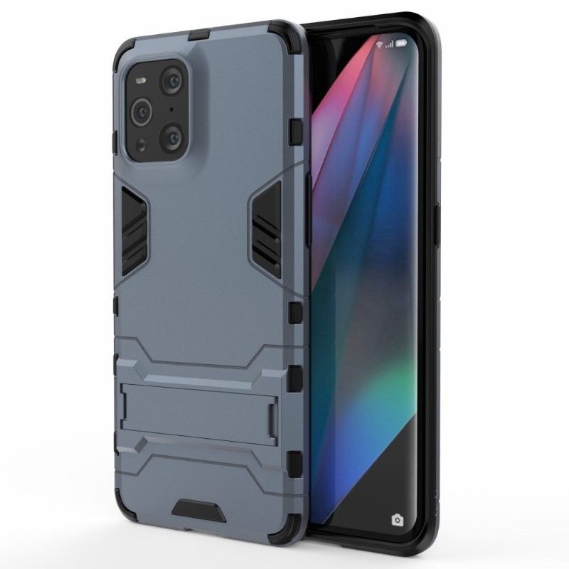 Telefoonhoesje voor Oppo Find X3 Pro Bescherming Cool Guard Met Geïntegreerde Stand