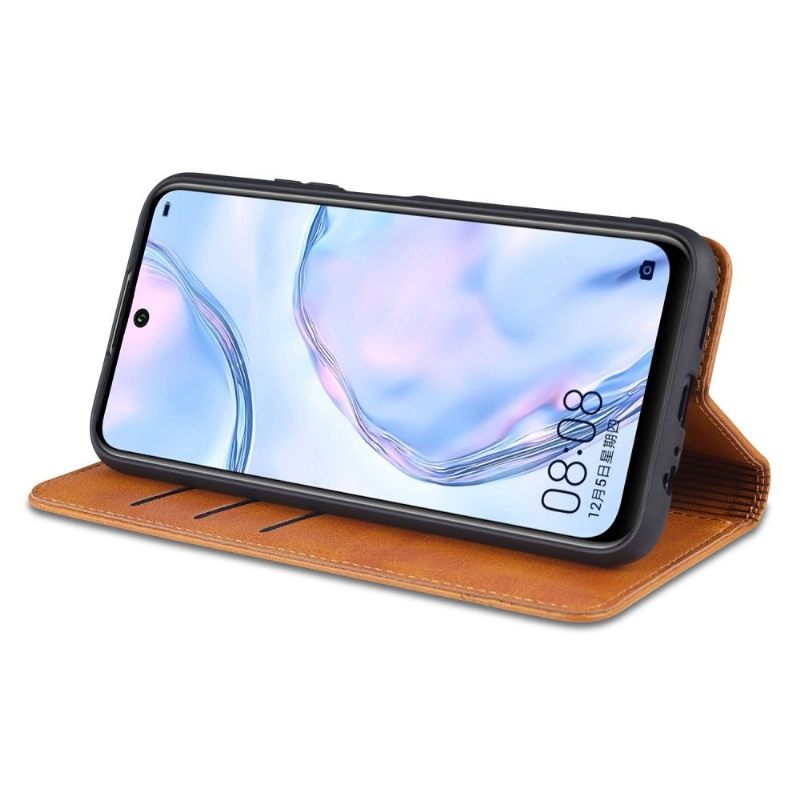 Cover voor Huawei P Smart 2021 Portemonnee Leren Azns Kunstleer