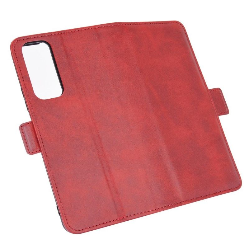 Cover voor Huawei P Smart 2021 Portemonnee Leren Mat Leereffect