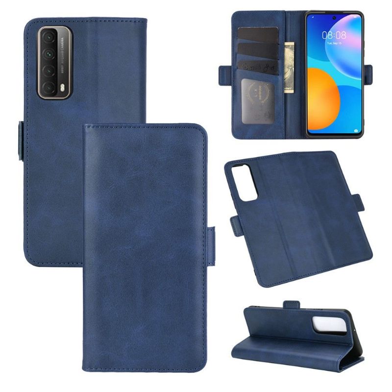 Cover voor Huawei P Smart 2021 Portemonnee Leren Mat Leereffect