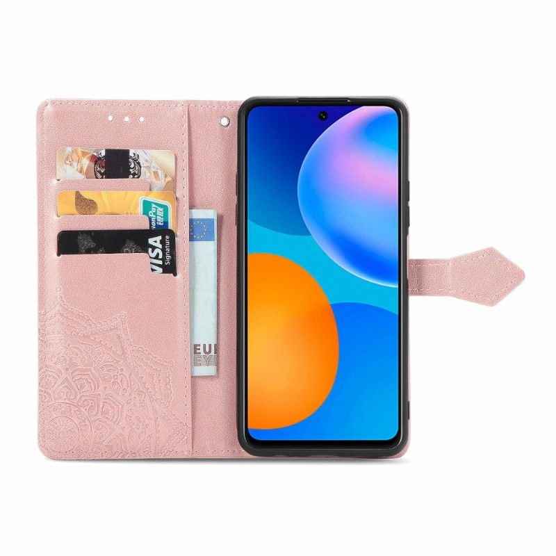 Leren Hoesje voor Huawei P Smart 2021 Bescherming Mandala-kaarthouder