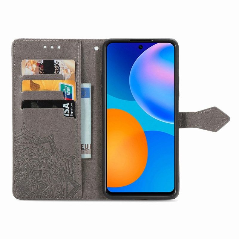 Leren Hoesje voor Huawei P Smart 2021 Bescherming Mandala-kaarthouder