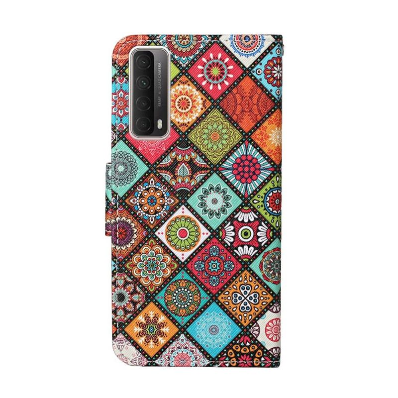 Leren Hoesje voor Huawei P Smart 2021 Caleidoscoop Mandala