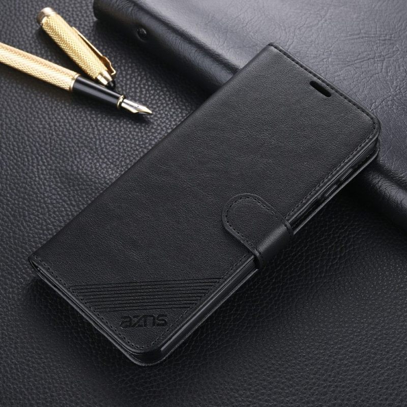 Flip Case voor Xiaomi Redmi Note 9S / Redmi Note 9 Pro Azns Retro Leder Effect