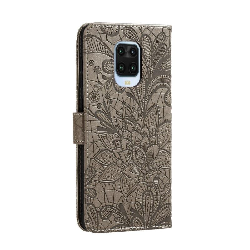 Folio-hoesje voor Xiaomi Redmi Note 9S / Redmi Note 9 Pro Anti-fall Bloemenkant