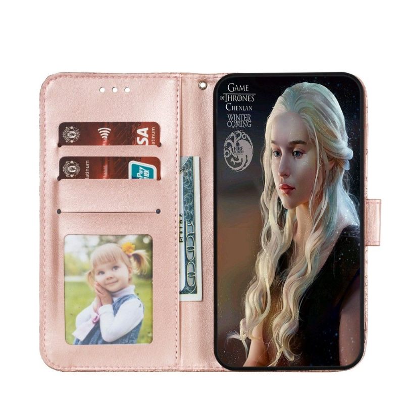 Folio-hoesje voor Xiaomi Redmi Note 9S / Redmi Note 9 Pro Anti-fall Bloemenkant