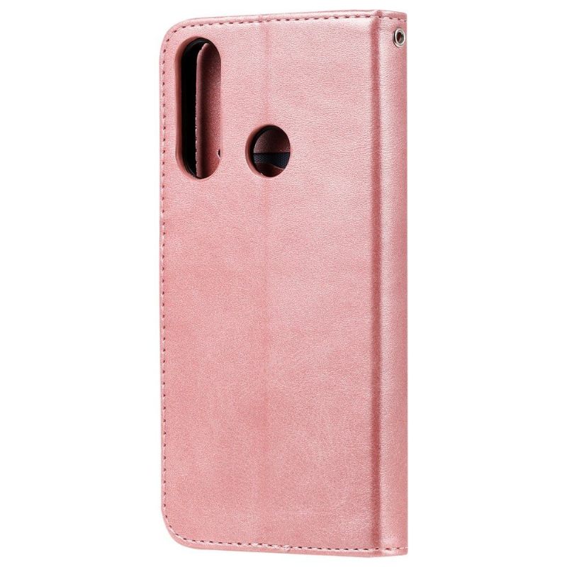 Flip Case voor Huawei Y6p Ondersteuningsfunctie Ritsvak