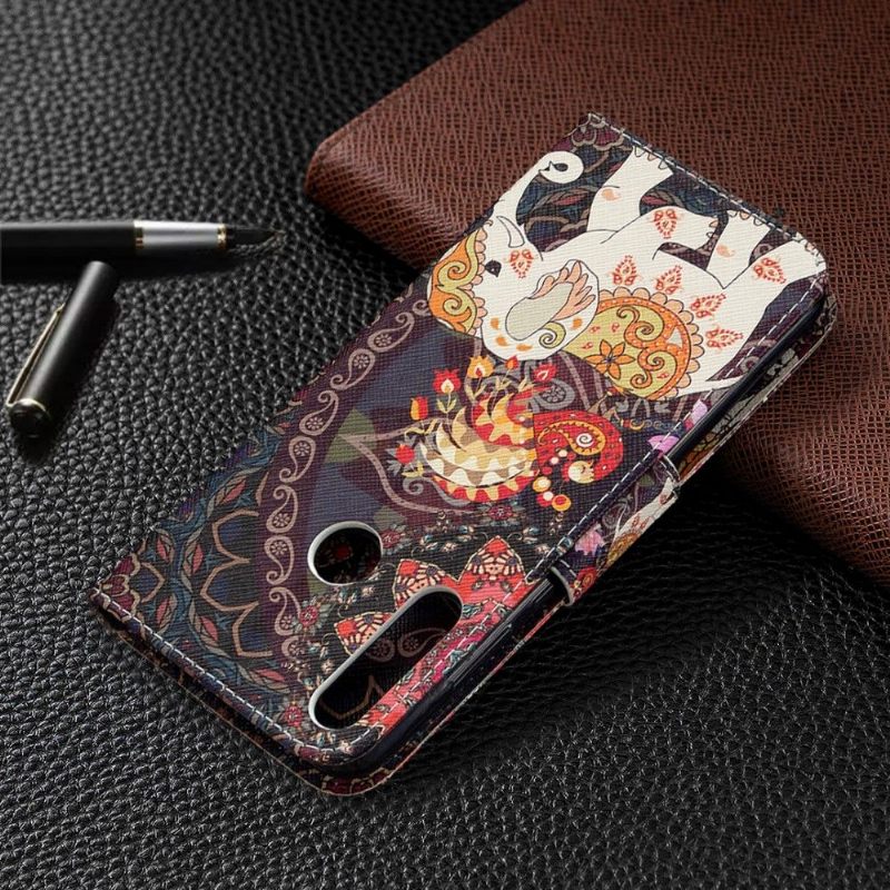 Folio-hoesje voor Huawei Y6p Indische Olifant