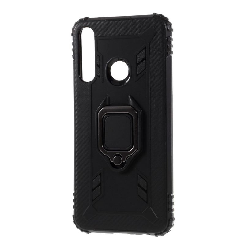 Hoesje voor Huawei Y6p Carbon Look Met Steunring