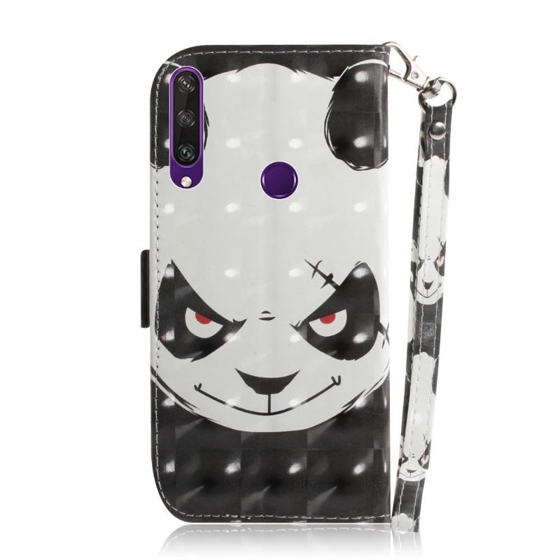 Leren Hoesje voor Huawei Y6p Boze Panda