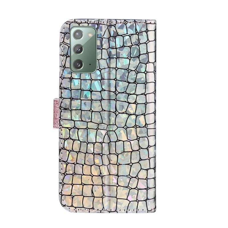 Cover voor Samsung Galaxy Note 20 Anti-fall Glamour Met Krokodilleneffect