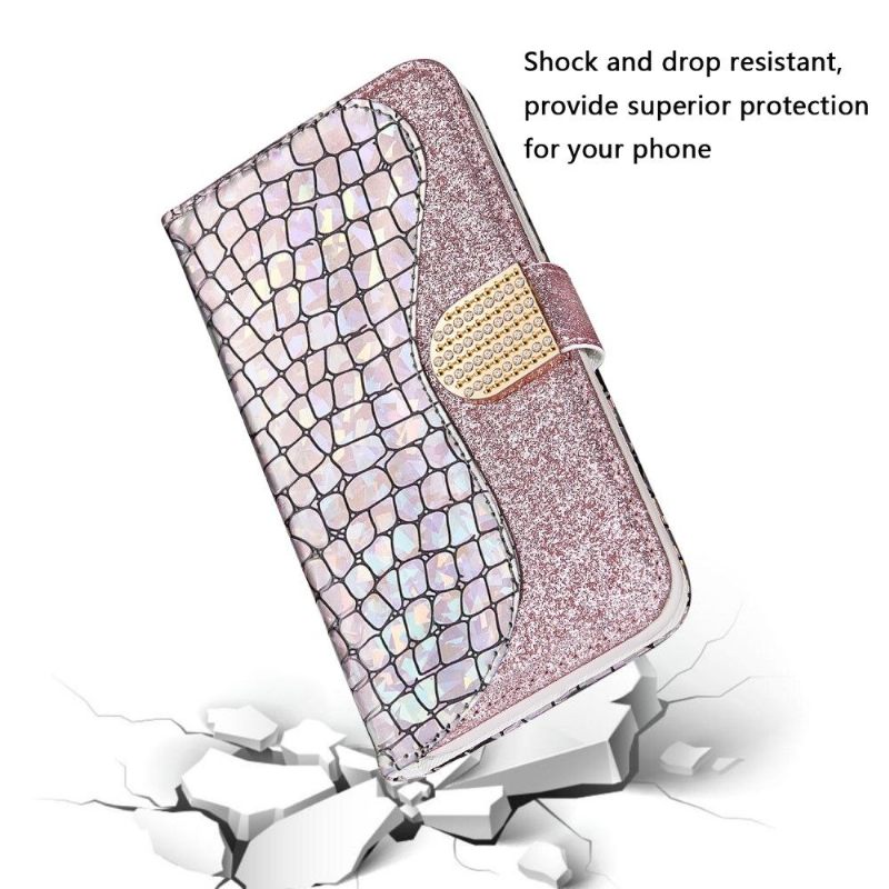 Cover voor Samsung Galaxy Note 20 Anti-fall Glamour Met Krokodilleneffect