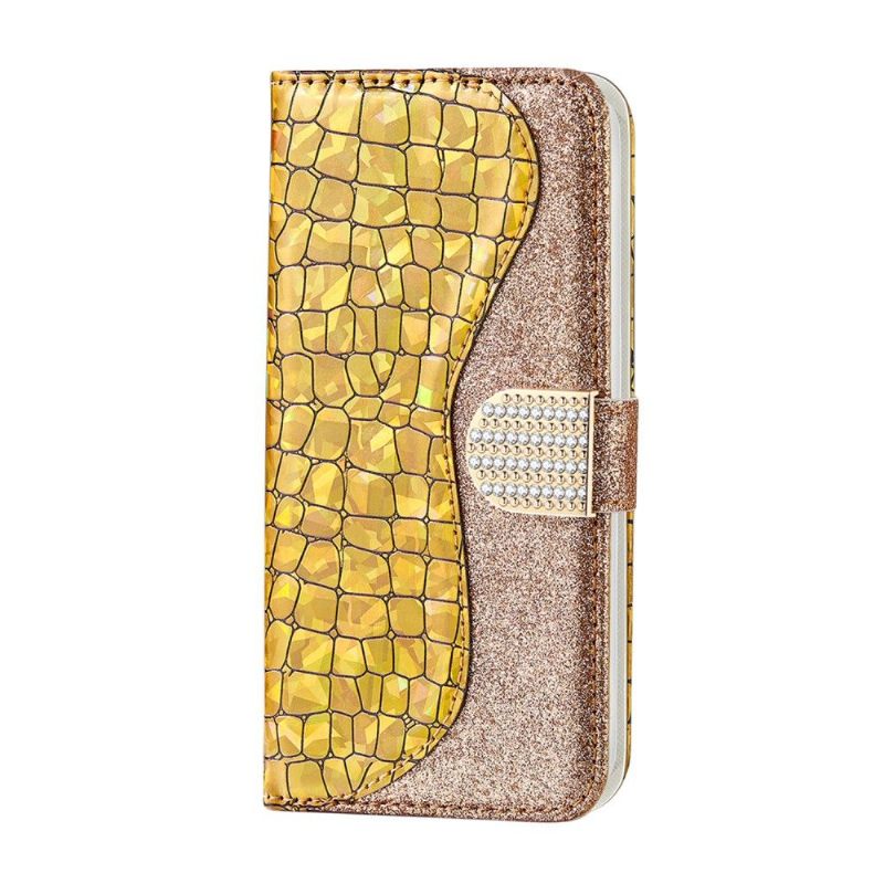 Cover voor Samsung Galaxy Note 20 Anti-fall Glamour Met Krokodilleneffect