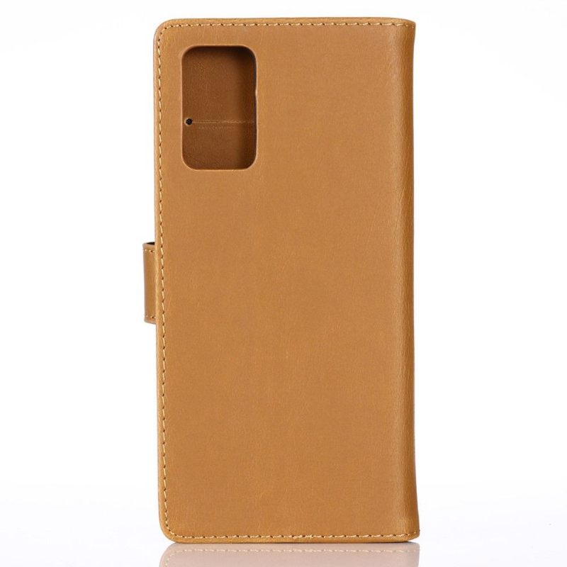 Cover voor Samsung Galaxy Note 20 Folio-hoesje Retro Leereffect