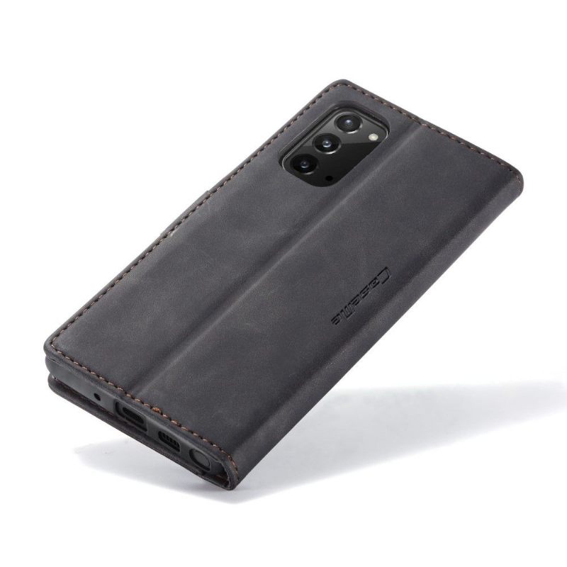 Folio-hoesje voor Samsung Galaxy Note 20 Anti-fall Golias Ledereffect - Zwart