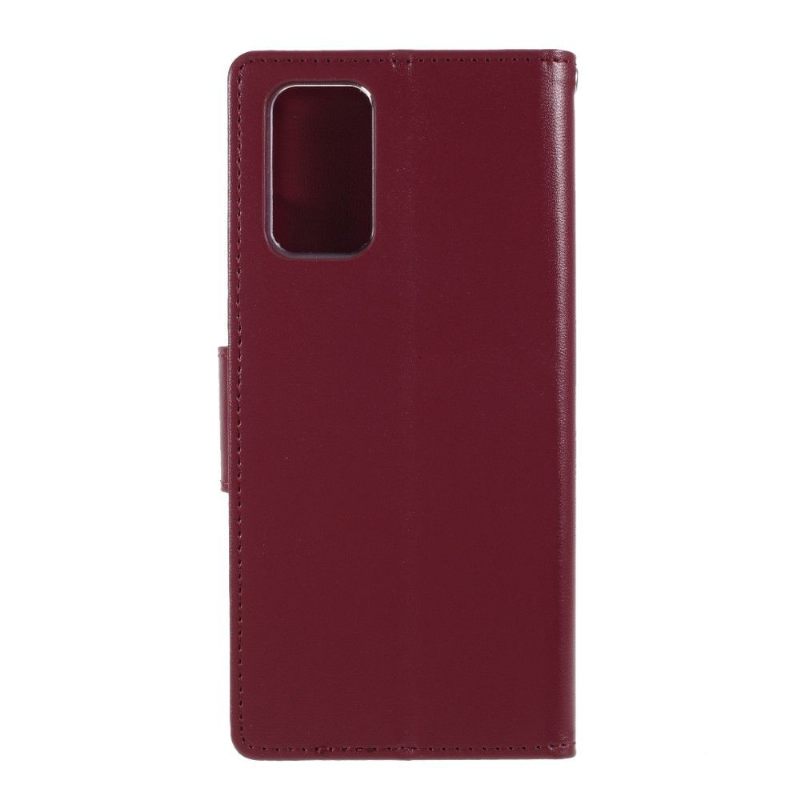 Folio-hoesje voor Samsung Galaxy Note 20 Bravo Series Imitatieleer - Wijnrood