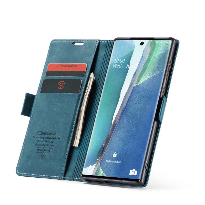 Folio-hoesje voor Samsung Galaxy Note 20 Golias Ledereffect - Groen