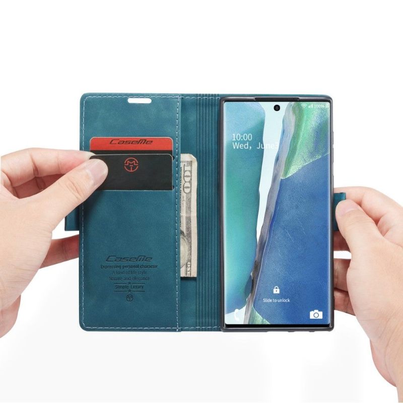 Folio-hoesje voor Samsung Galaxy Note 20 Golias Ledereffect - Groen