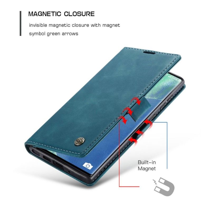 Folio-hoesje voor Samsung Galaxy Note 20 Golias Ledereffect - Groen